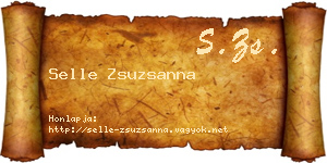 Selle Zsuzsanna névjegykártya