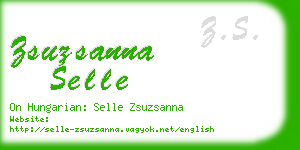 zsuzsanna selle business card